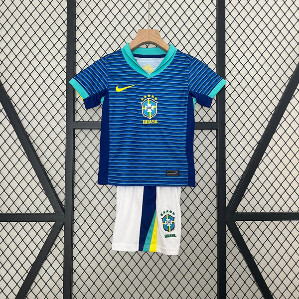 Conjunto Infantil Brasil Away 2024