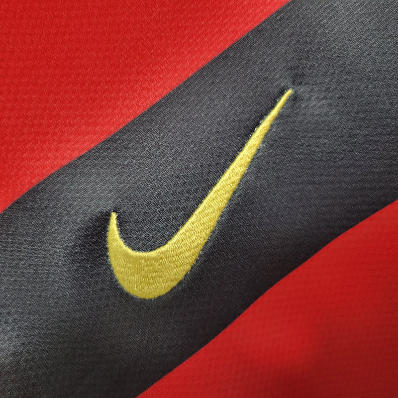 Camisa Retrô Flamengo Home 08/09 - Vermelho e Preto
