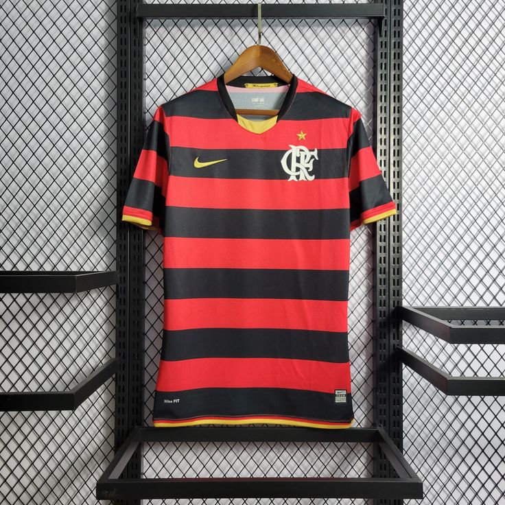 Camisa Retrô Flamengo Home 08/09 - Vermelho e Preto
