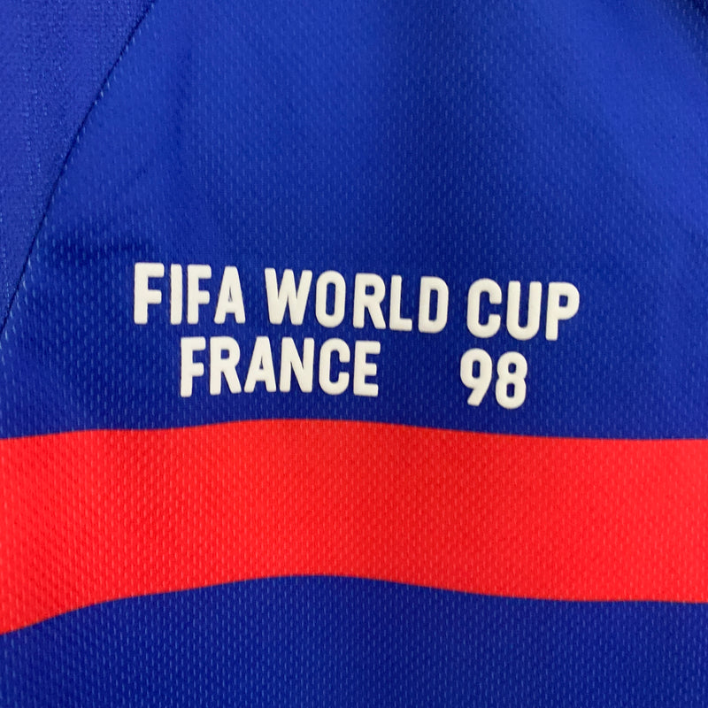 Camisa Retrô França Manga Longa 1998 - Edição Copa do Mundo