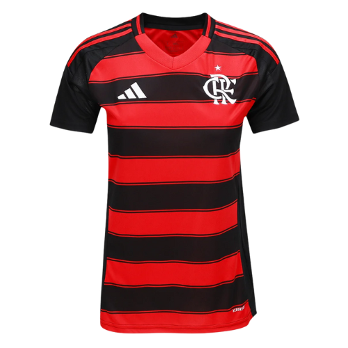 Camisa Flamengo Feminina Home 25/26 - Vermelho e Preto