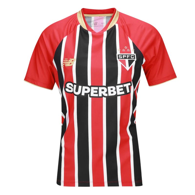 Camisa São Paulo Away 25/26 Feminina - Vermelha e Preta