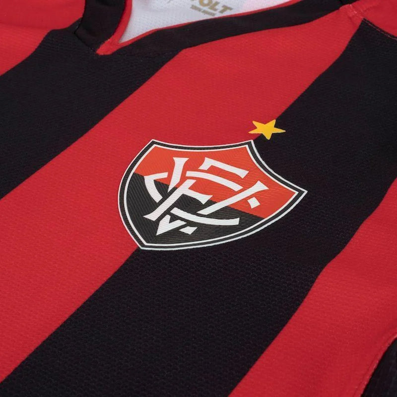 Camisa Vitória Home 24/25 - Vermelho e Preto