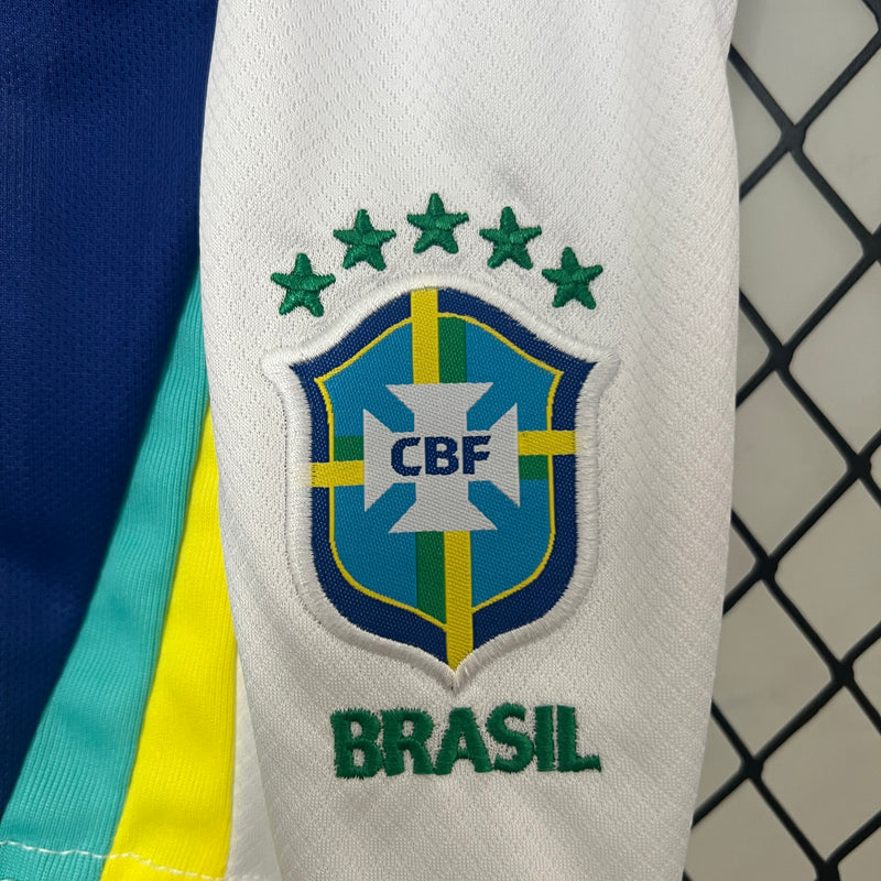 Conjunto Infantil Brasil Away 2024