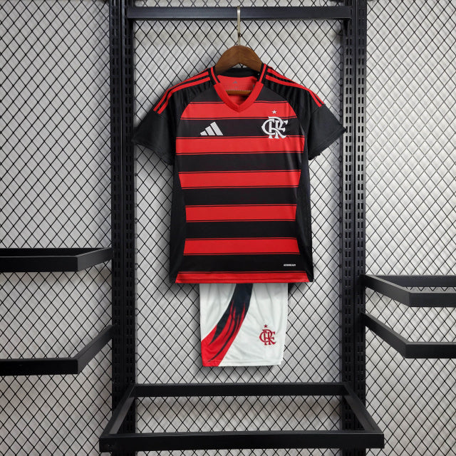 Conjunto Infantil Flamengo Home 25/26 - Vermelho e Preto
