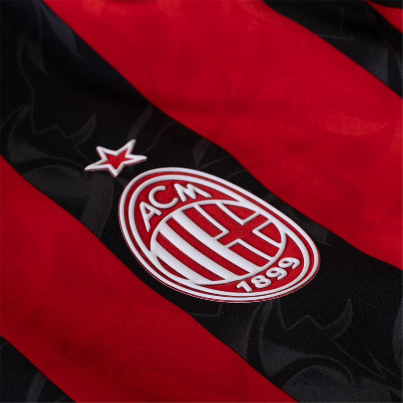 Camisa Milan Home 25/26 Jogador - Vermelha e Preta