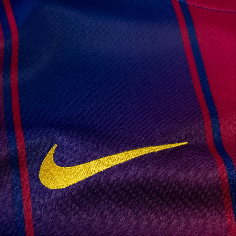 Camisa Barcelona Home 25/26 Manga Longa - Azul e Vermelha