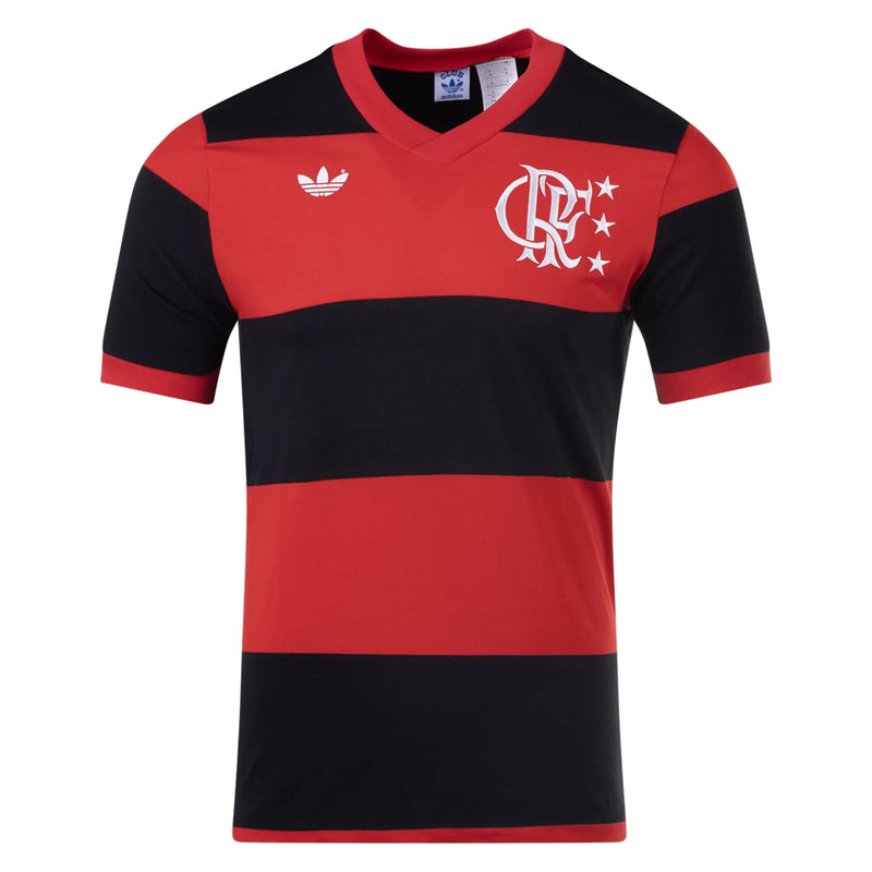Camisa Retrô Flamengo Home 1981 - Vermelho e Preto