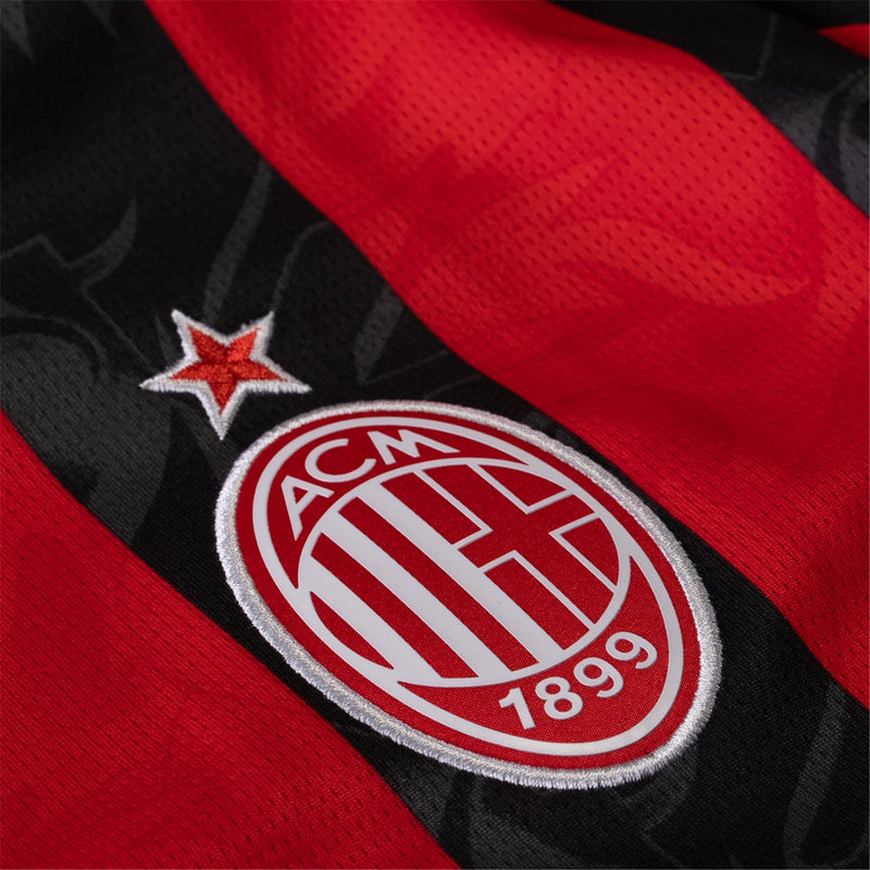 Camisa Milan Home 25/26 - Vermelha e Preta