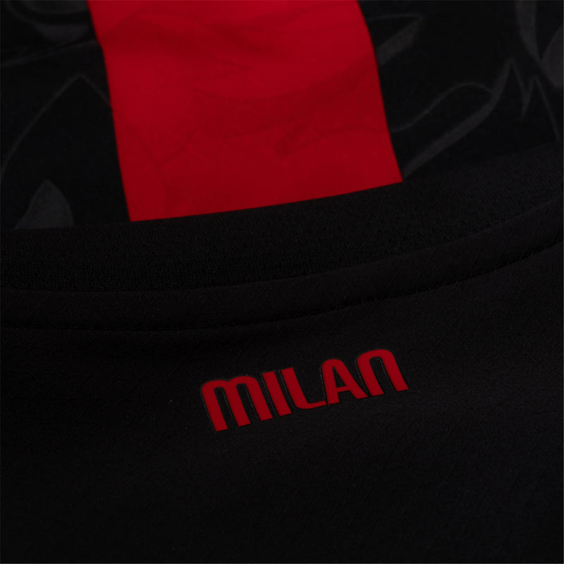 Camisa Milan Home 25/26 Jogador - Vermelha e Preta